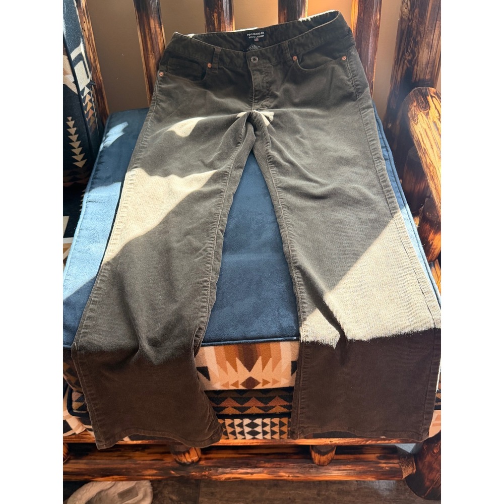 Vintage Polo Ralph Lauren Olive Corduroy Pants 10x32 Straight Y2K 90s